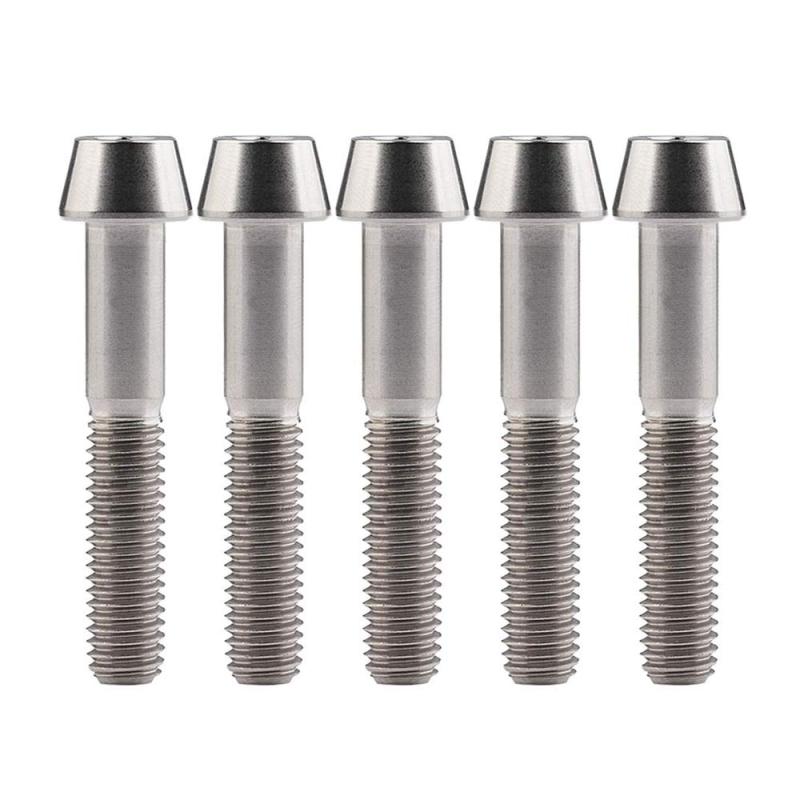 Rakuten - Ruifu M8x15 20 25 30 35 40 45 50 mm P1.25 チタン合金コニカルヘッド六角穴付ボルト 5個入 (M8x40mm, チタン)