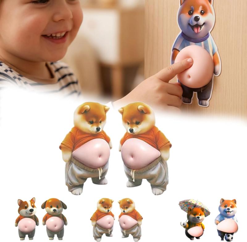 FUYUERO 犬シール 3D 柔らかいお腹 ぷにぷにシール かわいい 3D もっちりスクイーズ ステッカー シー ル帳 デコレーション 携帯電話飾り用 手帳用 日記帳用 车用 手芸用品 （ぽっちゃり犬のス root-house-10213218 RoothouseStore パッケージ画像