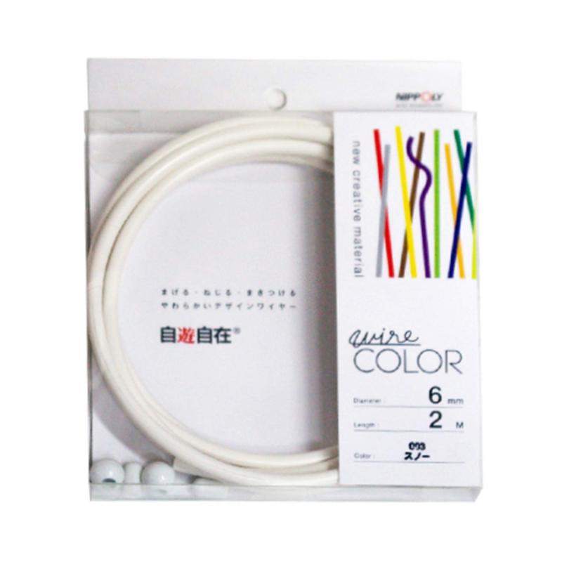 樂天商城 - 日本化線 NIPPOLY 自遊自在 wire COLOR 6.0φX2m巻 スノー