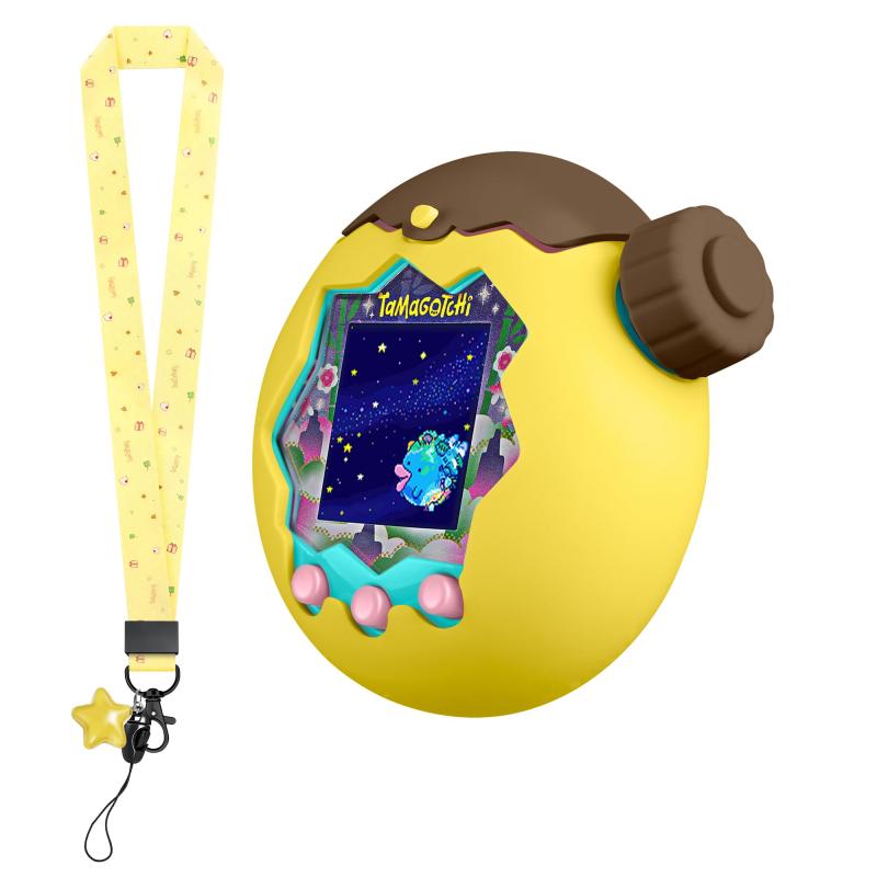 Newzerol【新登場】Tamagotchi Paradise(たまごっちパラダイス)保護ケース＋ズームダイヤルカバー 通信に対応 一体型開蓋 シリコン素材 ツートンカラー 衝撃吸収 耐久性 すり傷防止 全周囲保護 紛