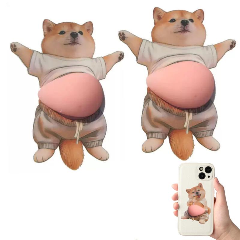 犬 シール 3D【2025新型】柔らかいお腹 ぷにぷにシール かわいい 3D もっちりスクイーズ ステッカー シー ル帳 デコレーション 携帯電話飾り用 手帳用 日記帳用 车用 手芸用品 (H) root-house-10203900 RoothouseStore パッケージ画像