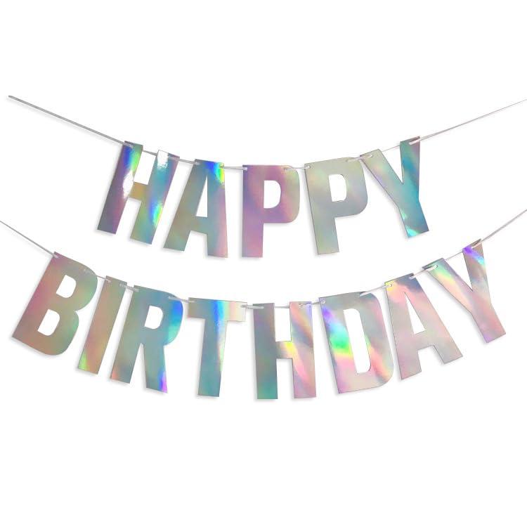 キラキラ Happy Birthday ペーパー レター ガーランド 輝く 誕生日 飾り付け バナー 誕生日 飾り 写真背景 バースデー パーティーグッズ お祝い 子供 大人