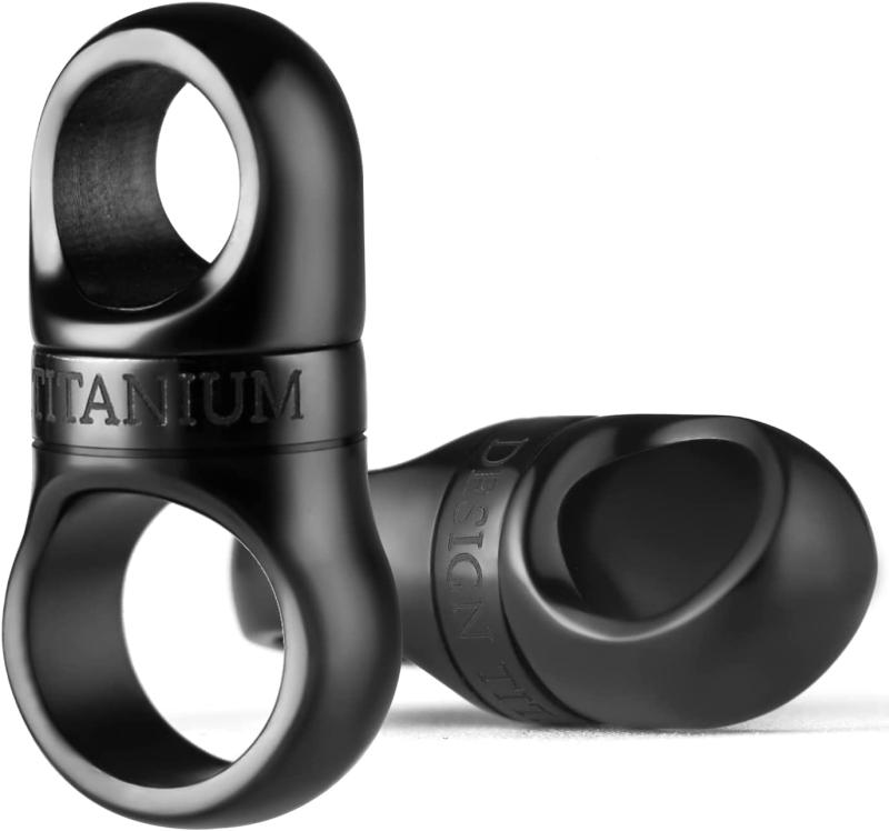 Rakuten - [FEGVE] チタン キーリング 車キーホルダー メンズ スマートキー 金具 360°回転コネクタ (コネクタ（ ブラック） 2個)
