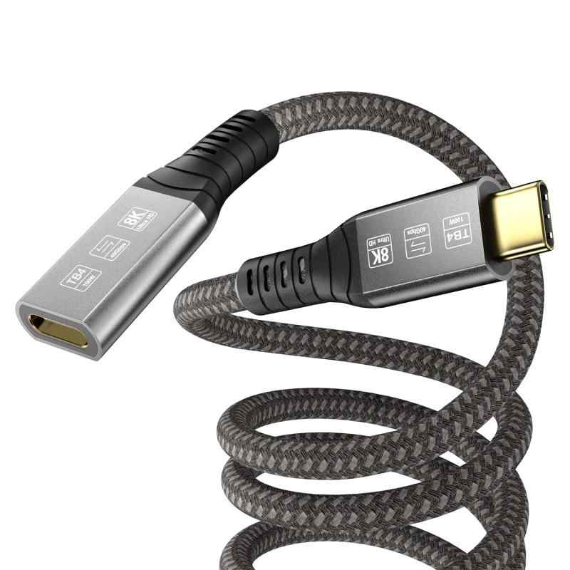 樂天商城 - Angusplay Thunderbolt 4 延長 ケーブル USB-C 延長コード 8K60Hz映像出力 PD 100W 40Gbps高速データ転送 iPhone 16/16e/ 15 MacBook Air Pro iPad Pro/Air 他対応