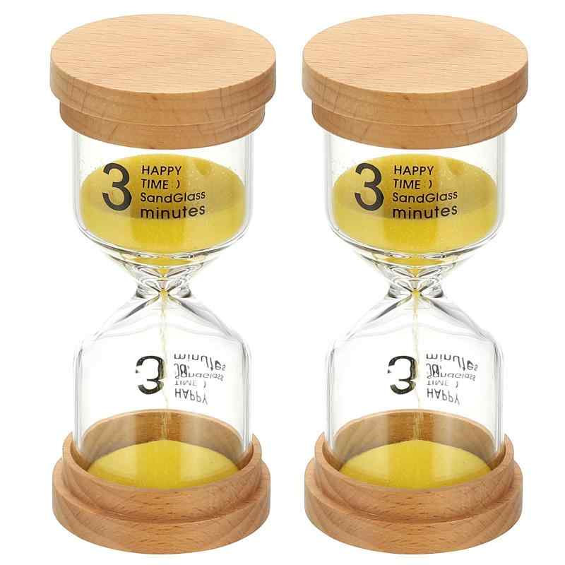 PATIKIL 砂時計 2個セット キッチンタイマー サウナ砂時計 料理お風呂タイマー 子ども プレゼント ホームデコレーション 勉強 ゲーム 教室 キッチン オフィスなどにも適用 hourglass イエロー