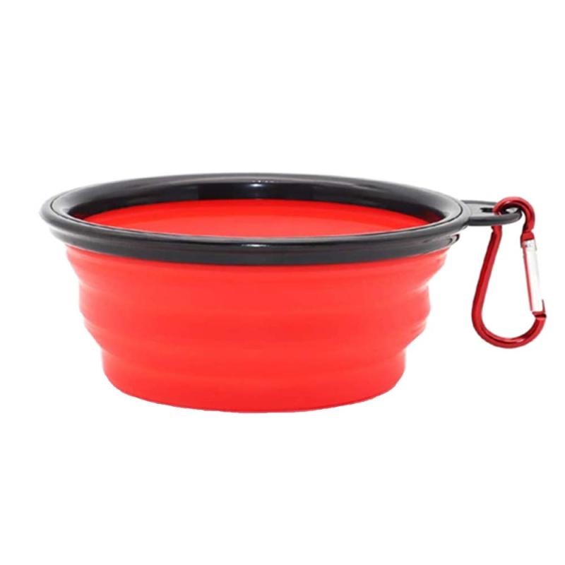 THAIN 犬 水飲み 携帯用 散歩用 折りたたみ式 ペット給水器 容量350ML シリコン製 コンパクト 水やり用品 持ち運び便利 ペットボウル カラビナ 付き 給水器 給餌器 旅行用 (赤)【材質＆色】：食品級のシリコン製の材質を使いますから、無毒、無臭で、ペットの健康には安全で、環境にも優しいです。色は赤、ピンク、イェロー、オレンジ、ブルー、黒、白7色がありますから、好きな色を組み合わせて購入するのもよくないでしょうか？　笑【サイズ】：ボウル本体のサイズは直径：13cm　高さ：5cm　容量：350mlです。折りたたむと高さ1cmになります。ペットの種類や大きさによって、高さが調整できます。小中型犬また猫ちゃんにはおすすめです。【持ち運び便利】：折りたたみ式のタイプなので、軽量で持ち運び便利です。たとえ落としても割れません。フック付きなので、バッグやリードのDカンには取り付けられます。【両用ボウル】：ペットの水飲みとして活用されますが、食餌用としても使用できます。また洗うことも簡単です。水洗いでまた綺麗になります。【お出かけ用に最高】：お散歩やお出かけの時に、また旅行やハイキングにも最適です。室内でもよく使えるペットボウルです。コスパが高いです。