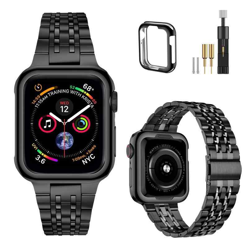 MioHHR メタルバンド Apple Watchバンド 45mm 44mm 42mm 交換用ステンレススチールiWatch シリーズ 9 8 7 6 5 4 3 2 1 SE3 SE2 SE互換性モード: すべてのバージョンのApple Watch 45mm（シリーズ9/8/7）44mm（シリーズ6/5/4/SE3/SE2/SE1）、42mm（シリーズ3/2/1）と互換性があります。インストールと移動が非常に簡単で、調整が簡単です。サイズ、手首に適しています6.5 "-8.5"（165mm-215mm）スリムデザイン: 世界的に有名なブランドからインスピレーションを得たデザインで、徐々に細身で超薄型のスタイルと絶妙な外観が世界中で人気のファッショナブルなトレンドです。厚さ2.5mm、正味重量は0.18ポンドです。着用すると、あなたは軽くてかさばらないと感じるでしょう。高品質の金属: すべて最高級の固体ステンレス鋼316Lでできており、ハイテク金属線引きと滑らかな表面技術、職業真空めっき技術、細部を考慮したデザインと美学を備えています。それらは美しくエレガントな色です。高貴で、豪華で、耐食性があり、耐久性があり、硬度が高く、耐摩耗性があり、触り心地が良い超薄型&amp;安全: 厚さ2.5mm、正味重量0.25ポンド。 着用すると、軽量でかさばらないように感じられます。 アップグレードされたより強力な耐久性のあるダブルバックル。ダブルロック付きのユニークな折りたたみクラスプでリストバンドを確実にロックします。 取り付け、取り外しが簡単パッケージの内容: 1 x Apple Watchと互換性のある時計バンド、1 x 取り外しツール、1 x 取扱説明書。このステンレススチールバンドは、結婚式、誕生日、母の日、バレンタインデー、クリスマス、感謝祭、その他の祝日などに最適な贈り物です