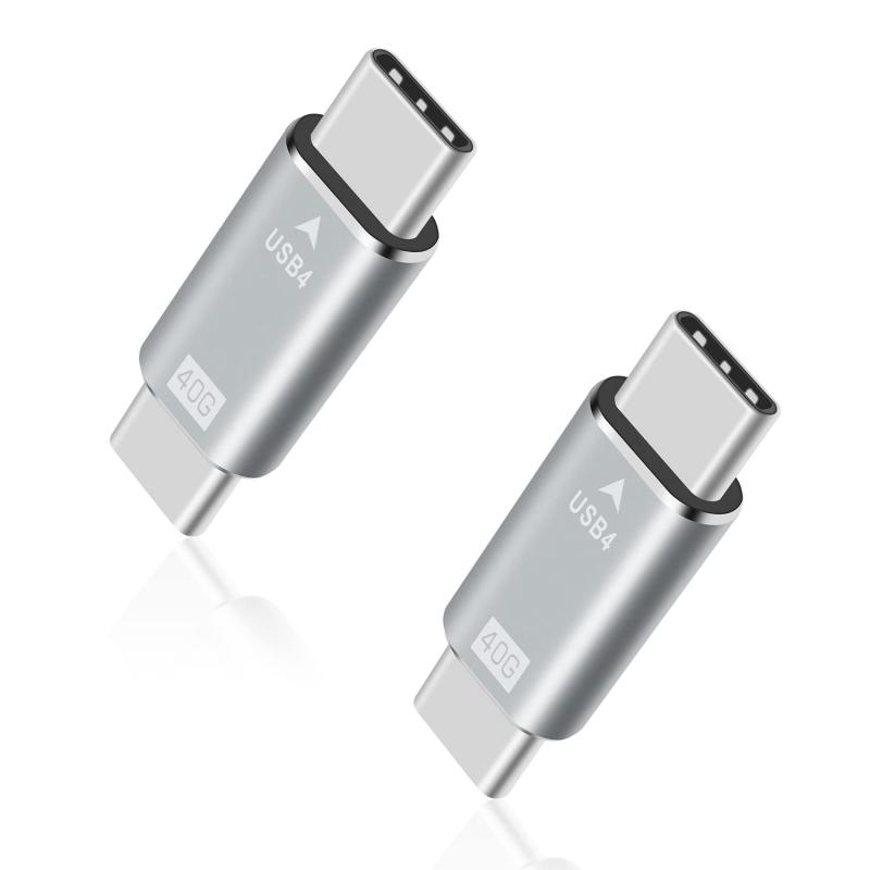 Duttek USB Cオスオスアダプター USB C変換アダプタ 40Gbps 100W PD 8K@60Hz Thunderbolt 2/3 MacBook Pro/Air ノートパソコン 携帯電話用 (2パック)