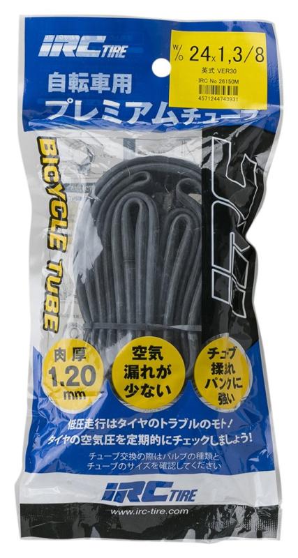 アイアールシータイヤ(IRC tire) 自転車 チューブ (プレミアムチューブ) WO 24 × 1 3/8 英式バルブ 30m..