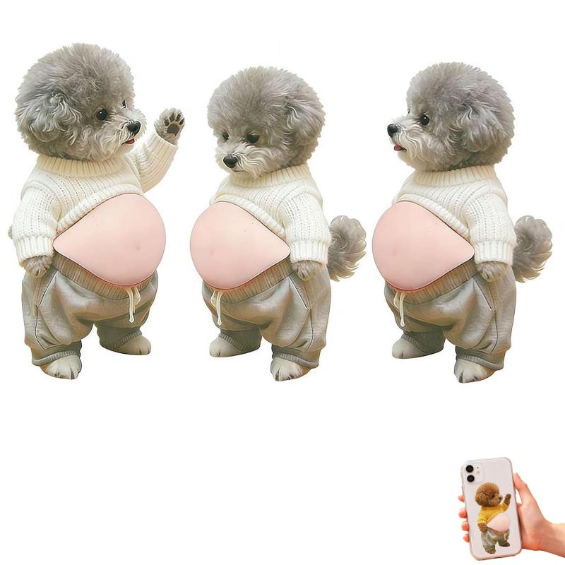 柴犬 テディ お腹 シール 3D【2026新型】柔らかいお腹 ぷにぷにシール かわいい 3D もっちりスクイーズ ステッカー シー ル帳 デコレーション 携帯電話飾り用 手帳用 日記帳用 车用 手芸用品 ( root-house-10126220 RoothouseStore パッケージ画像