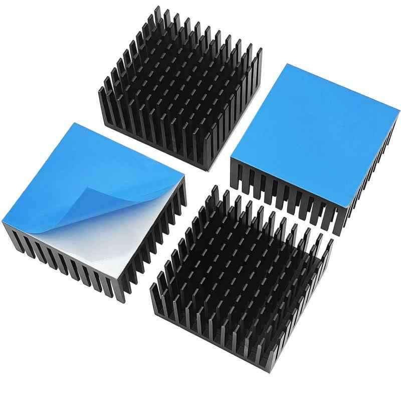 Awxlumv ヒートシンク アルミニウム 40×40×20mm 導熱接着シート付き 熱暴走対策 冷却ラジエーターフィン CPU ICチップ 回路基板 LEDアンプに適用 黒 4個入り製品仕様: ヒートシンク冷却フィン、素材はアルミニウム製で高い耐久性と熱伝導性を実現しています。サイズと重量: 40x40x20 mm (長さ×幅×高さ)、重量は26.9g/個の軽量設計です。パッケージ内容: 4つの黒色陽極酸化処理されたアルミニウム製ヒートシンクが含まれています。簡単取り付け: ヒートシンクの表面には高品質の熱伝導性両面テープがあらかじめ貼付されており、青い保護フィルムを剥がすだけで使用できます。幅広い用途: 3Dプリンターモーター、NEMA 17、TEC1-12706熱電ペルチェクーラー、GPUバックプレーン、LEDライト、Wi-Fiルーター、電源などの受動冷却に使用できます。高性能素材: 6063-T5アルミニウム合金を使用し、熱伝導率201 W/m.Kの高い放熱性能を発揮します。効率的な放熱設計: 垂直と水平の溝を持つ押し出し加工により、放熱機能を大幅に向上させています。