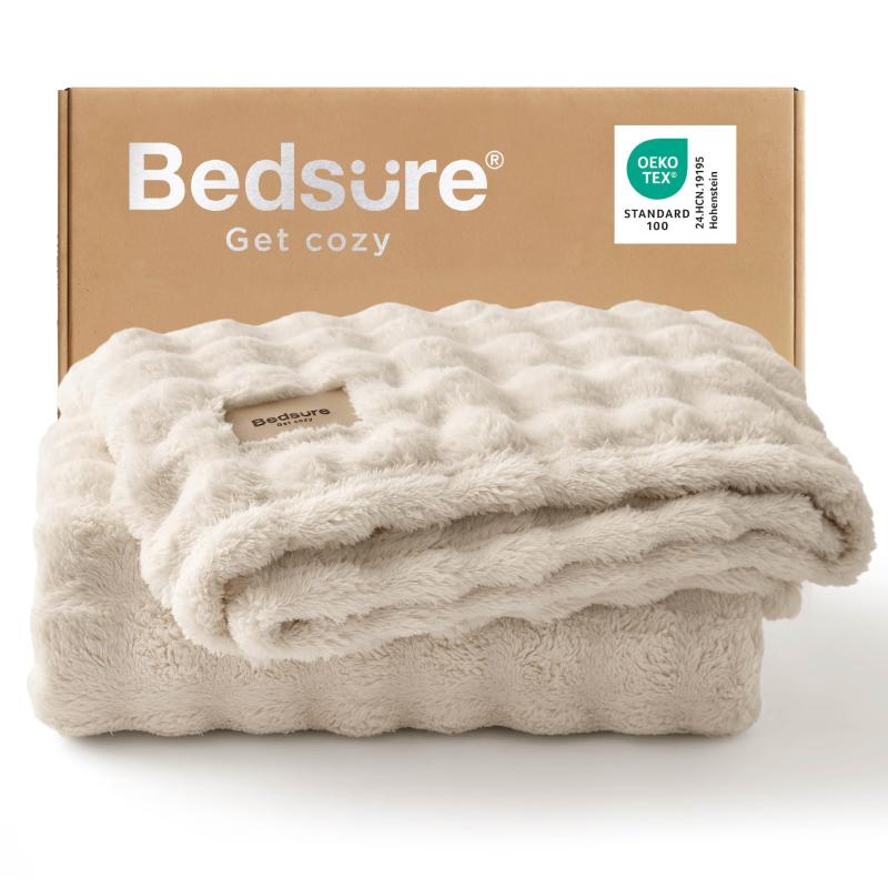 Rakuten - Bedsure 毛布 ふわとろ シングル ブランケット ふわもこ おしゃれ ふわふわもうふ もこもこ 柔らかく肌触り 軽量 掛け毛布 洗える 軽い 暖かい モコモコ 四季適用(150x200，カーキ)