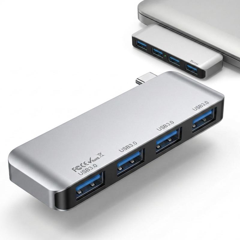樂天商城 - USB C ハブ 4-IN-1 USB3.0 ウルトラスリム 4ポートハブ USB 5Gbps高速転送 軽量 Window/MacOS/linux/IOS/Androidシステム対応 MacBook/iMac/Surface Pro/Mac Proなど対