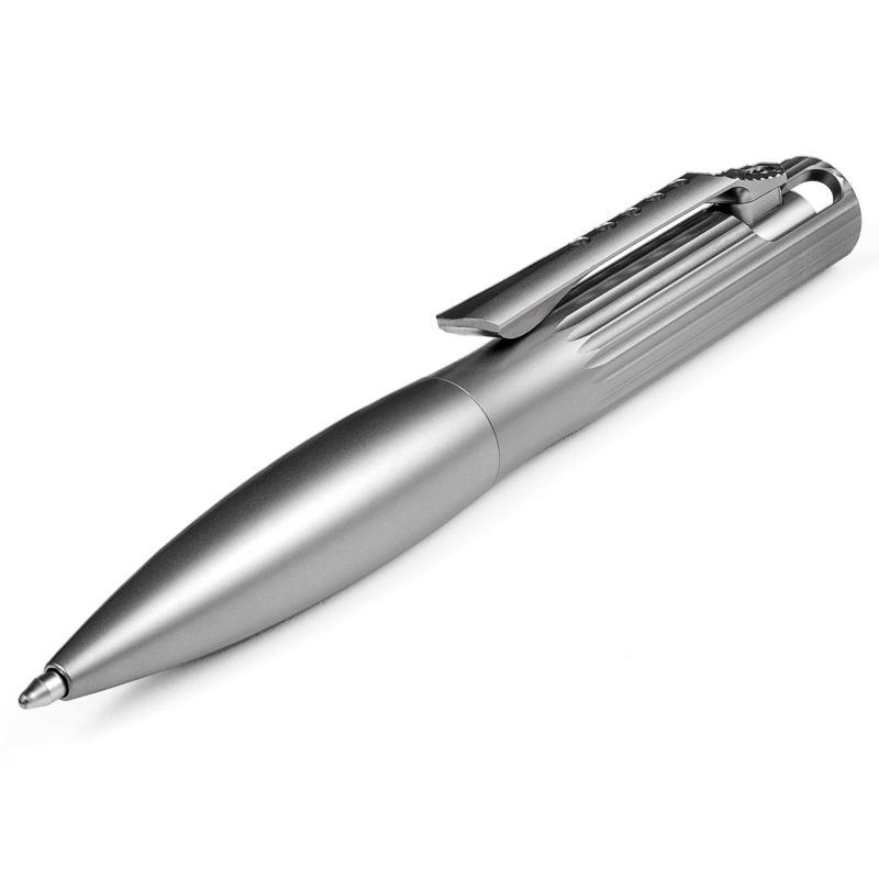 Rakuten - TIMULTI チタン ボールペン ボルトアクション 格納式 メタリックペン 短い 高級 ボールペン 詰め替えポケットペン 毎日の持ち運びに (チタン/艶あり)