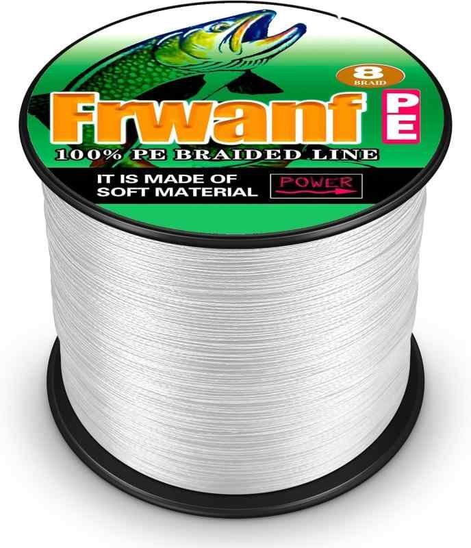 Rakuten - Frwanf 釣り用 PEライン 8本編み 淡水釣り 海釣り 投げ釣り 磯釣り 船釣り 500M 6号 ホワイト