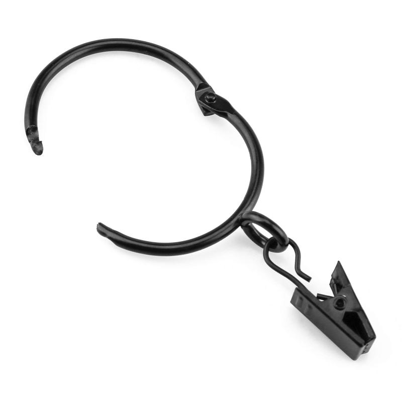 KaiYiカーテンリングクリップ 黒 クリップランナー 内径38mm カーテン リング フック 開口 取付簡単 スチール製 10個セット【適用サイズ】：リング部分が内径38mmと大きめで、32mm以内のポール・伸縮カーテン棒・突っ張り棒・伸縮棒などにご利用いただけます。【適用範囲広い】：カーテンリングランナーはシャワーカーテン、窓カーテン、フレンチ窓カーテンなどのほとんどの種類に広く適用されています。リングライナーから取り外してクリップ単体でのご利用も可能です。バスルーム・子供部屋・ワンルームなどの間仕切りにも適用です。【インストール簡単】:カーテンリングを開けてから、突っ張り棒を入れて、結んでいいです。お好きな生地を挟んで、簡単にお部屋をオシャレ空間に変貌させますカーテンの開け閉めもスムーズです。【高品質】：カーテンリングはスチール製 (ニッケルメッキで、高湿度な浴室にしても、錆にくくて長期的に光沢を保っている)【リング内径】：38mm　太さ：3mm 全長：55mm 【クリップサイズ】：約W9mmxH32mm 【セット内容】：カーテンリングとクリップ10個セット
