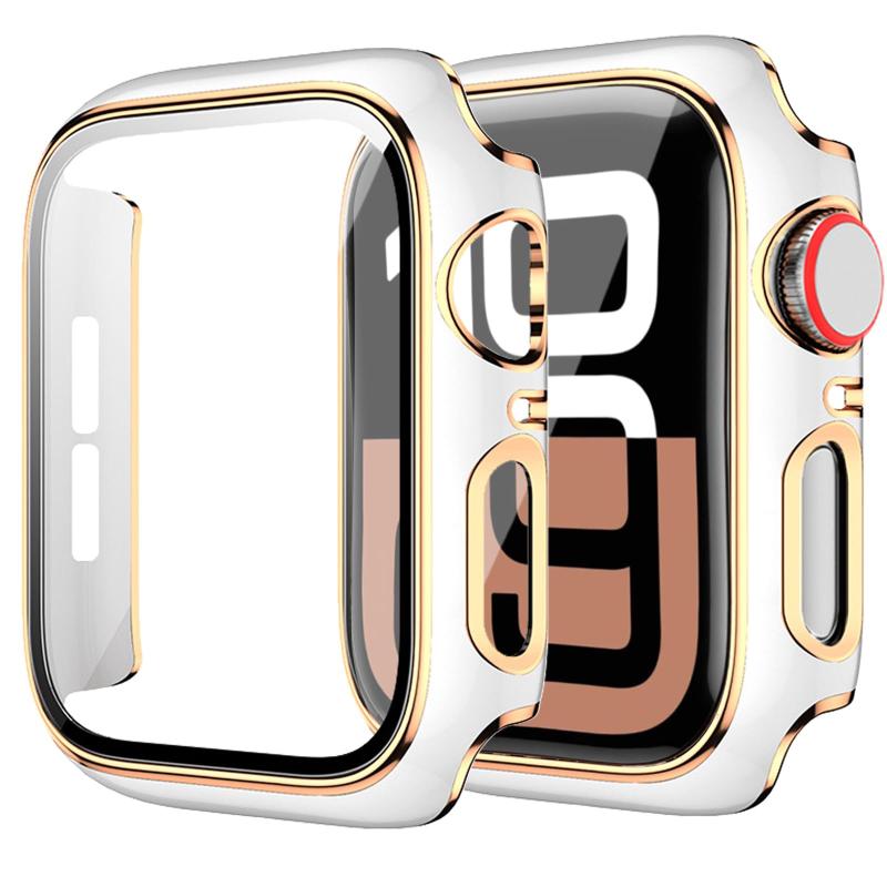 YAODLE Apple Watch ケース アップルウォッチ カバー Series SE3/SE2/SE/6/5/4 40mm 対応 Apple Watch保護ケース PC+ガラス 素材 3D曲面エッジ 高透過率 全面保護 防塵 キズ防止 軽量(40m
