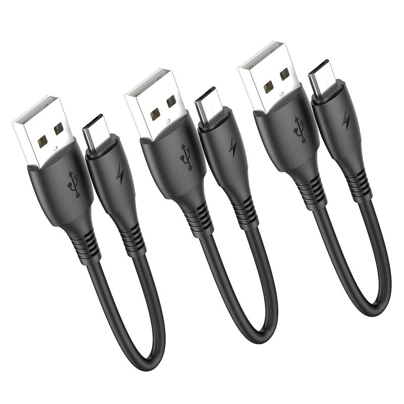 マイクロUSBケーブル0.15mショートコード、HOTNOW [3本、15cm] Android Micro USB Charger Galaxy S7 S6 S7 Edge S5、Note 5、PS4、Pow..