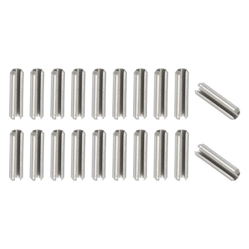 Rakuten - PATIKIL スプリットピン 20個セット 3/16"×3/4"(5.3 mm×20mm) 304ステンレス鋼製 スロット付きスプリングピン 家庭用DIY 自動車機械修理用 シルバー