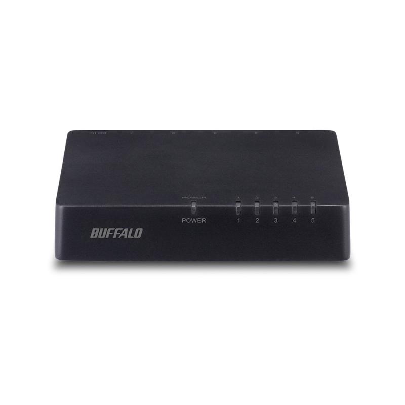 BUFFALO バッファロー 10/100Mbps対応 プラスチック筺体 AC電源 5ポート ブラック スイッチングハブ LSW4-TX-5EPL/BKD