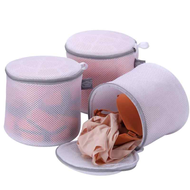 Kimmama ブラジャー洗濯ネット、女性用ランジェリー洗濯ネット、サンドイッチメッシュ、17x17x17cm、3点セット