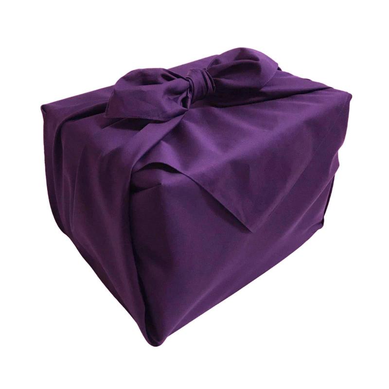 Rakuten - 風呂敷 大判 ふろしき furoshiki 冠婚葬祭 110cm 3.5尺 シルク風 無地 ポリエステル おしゃれ エコバッグ スカーフ バンダナ クロス 洗濯可 (紫)