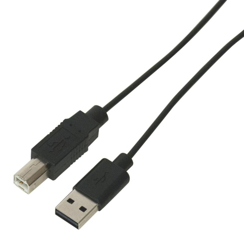 Digio2 USB2.0ケーブル A-B プリンタ接続 1.0m 両面挿しコネクタ ブラック 47467