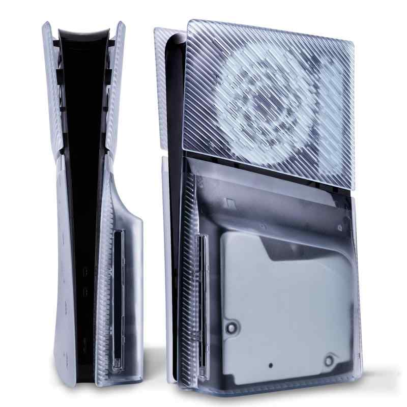 eXtremeRate eXcover ps5 Slim ディスク版対応 交換用外装カバーセット（上下カバー+通気孔付きサイドパネル＆バックプレート）
