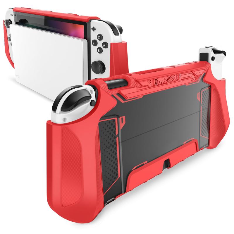 Mumba Nintendo Switch OLED 2021用 ケース 有機ELモデル TPUグリップ 保護カバー ドッキング可能 アクセサリー Nintendo Switch OLEDとJoy-Con コントローラー対応 [Blade シリーズ]