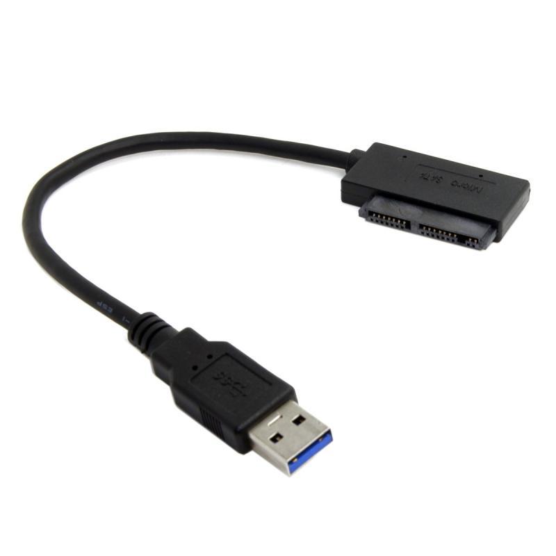 cablecc USB 3.0 - Micro SATA 7+9 16ピン 1.8インチ 90度角度 ハードディスクドライバー SSD アダプターケーブル 10cm