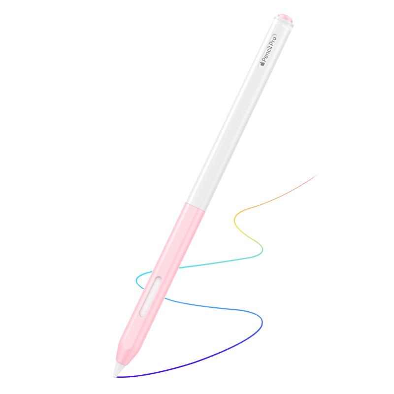 MoKo Apple Pencil Pro ケース Pencil第2世代専用 シリコン製 アップルペンシルプロ/第2世代用シリコンカバー 握りやすい 紛失/落下防止 タブルタップ/取り付け充電対応 着装簡単 クリアケース ClearP