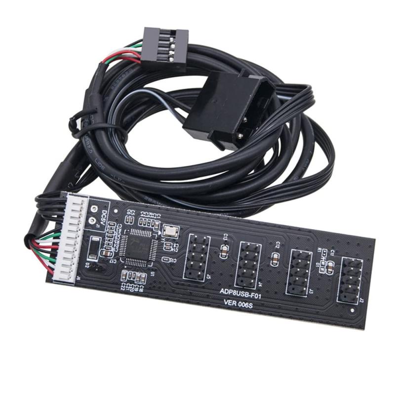 Cablec USB 2.0 9ピン10ピンコネクタ1〜4マスター分岐器延長ケーブルHUB、IDE 5 V電源コネクタアダプタポートMultilier付き