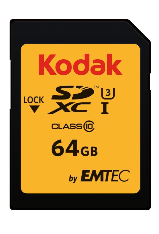 Kodak SDXCカード 64GB UHS-I U3 V30 Ultra - 最大読み取り速度95MB/秒 - 書き込み速度 最大85MB/秒 - 4K Ultra HDビデオとHD写真の保..