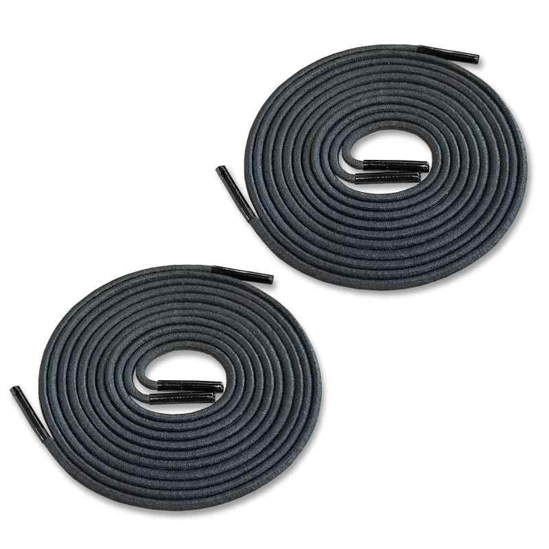 [アクティカ] 革靴 レースアップシューズ ほどかずに脱げる ゴムタイプで革靴の脱ぎ履きが楽にできる 伸びるロー引靴ひも 2足セット(4本入り) 革靴ゴムひも ブラック 75cm