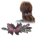 FASELE ヘアクリップ 刺繍 蝶 ヘアピン スリーピン 前髪留め バタフライ 森ガール 髪飾り 女性 子供 可愛い おしゃれ 誕生日 発表会 撮影用 結婚式 卒業式 入学式 パーティー 記念日 プレゼン