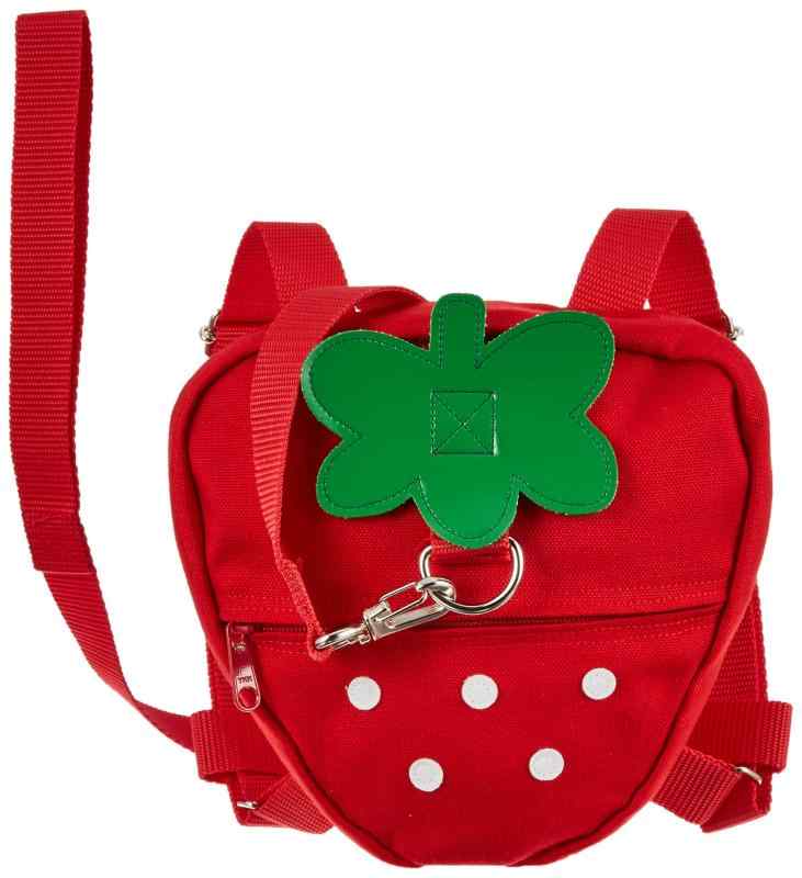 【日本製】 迷子紐 リュック (いちご) 赤 キッズ ベビー 幼児 迷子防止