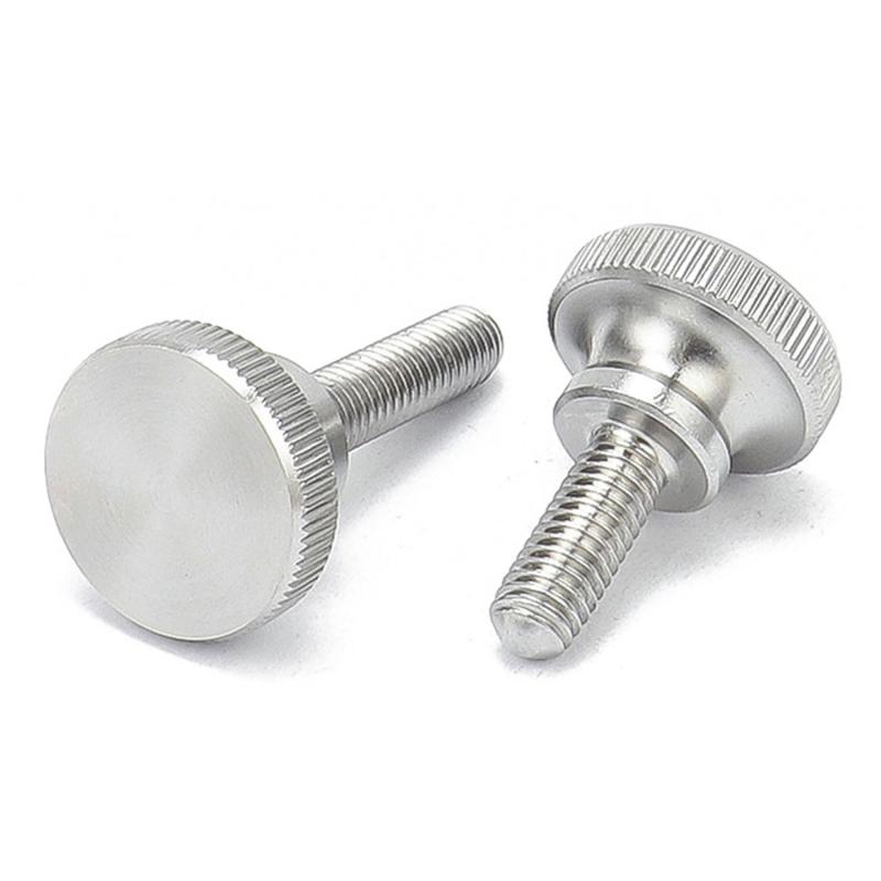 SaveSooo モニターアーム用ネジ モニターアーム ネジ 2個入り M4*10mm ローレットノブ ステンレス鋼 平型 段付きタイプ