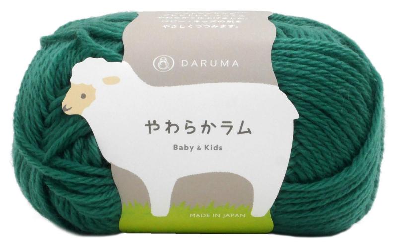 Thick - 横田 DARUMA やわらかラム 毛糸 並太 Col.41 グリーン 系 30g 約103m 01-5140