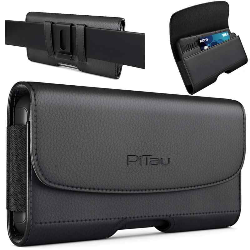 BOMEA ケース 大型 iPhone Plus Pro Max 16 15 14 13 12 11 Xs、Samsung Galaxy S25+ S24+ S23+ S22+ S21+、携帯電話ベルトホルスタークリップ、IDカードホルダーポーチ、Ott