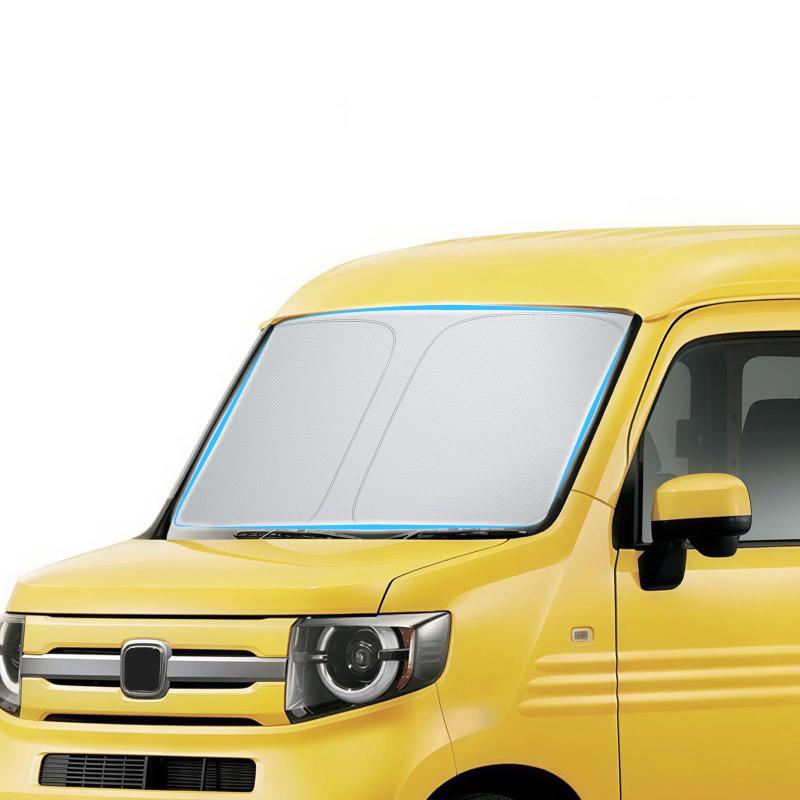 Rakuten - 【LFOTPP】ホンダ N-VAN 用 フロントガラス サンシェード JJ1/JJ2型 年式：2018年～現行 車種専用設計 日差しカット UVカット 遮光断熱 車 サンシェード フロント用 シェードカーテン 車中泊 日焼