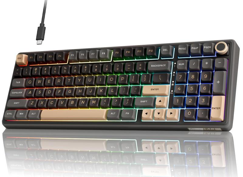 18 inches - 20 inches - RK ROYAL KLUDGE R98 Pro 有線メカニカルキーボード