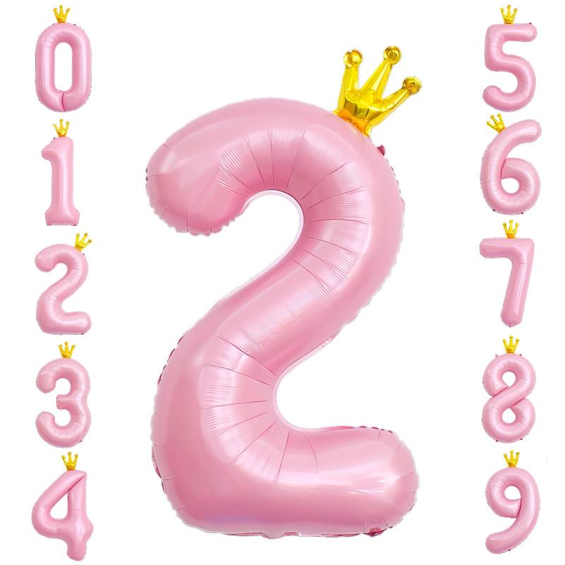 GRESATEK バルーン 数字 風船 誕生日 40インチ 大きい ナンバー2 バースデーバルーン 王冠付き クラウン 飾り付け 結婚式 パーティー 記念日 ウェディング ピンクかわいいクラウンが数字バルーンにピンクの数字バルーンにゴールドの王冠を付けて新しい仕様です。ピンクと金の色合いはシックでありながら華やかな印象に。お誕生日会や記念日などのお祝いに、ちょっぴり華やかさをプラスしたこんな数字バルーンを飾るのはいかがでしょうか膨らませた時のサイズ： 8約80cm　0、1、4約90cm　2、3、5、6、7、9約100cm（数字によって高さと幅が異なります）写真映え：壁貼付けたり、ソファなどに置いたり、手に持って写真をとってもかわいいです。誕生日サプライズ、バースデーパーティー、1歳誕生日、1/2バースデー、結婚記念日、周年パーティーなどのお祝いにピッタリです様々な場面に適用：おうちやパーティールームでのお誕生日のお祝いの飾り付けや、記念写真の飾りにピッタリのアルファベットバルーンセッ トです。お店の飾りなどにも適用、簡単にパーティーの雰囲気を作り出せますご注意：丈夫で破けにくいアルミフィルム素材を使用しておりますので、お子様も安心して遊べます。サイズが大きいため、エアポンプの仕様をお勧め致します。（お手持ちのストローや付属のストローを膨らまし口に差し込んで、口で膨らませることもできます。）使用後はストローなどで空気を抜くことでまた次の機会にお使いいただけます