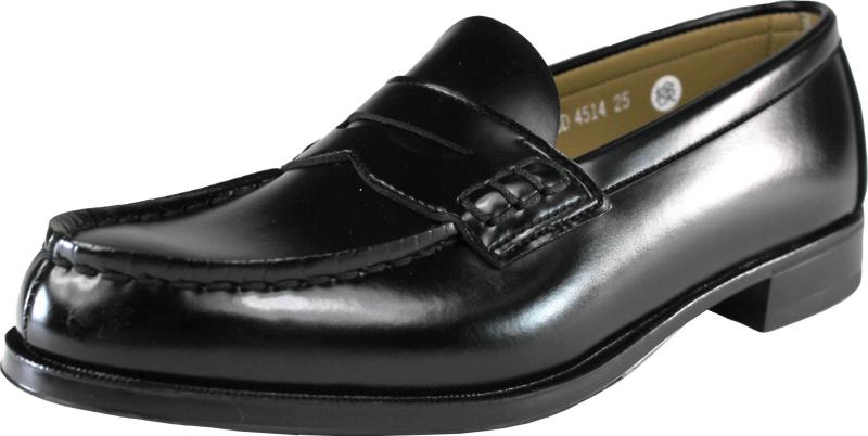 [ハルタ] ローファー トラディショナル 2E 合皮 レディース 4514 ブラック 24.5 cm 2E(3.0)