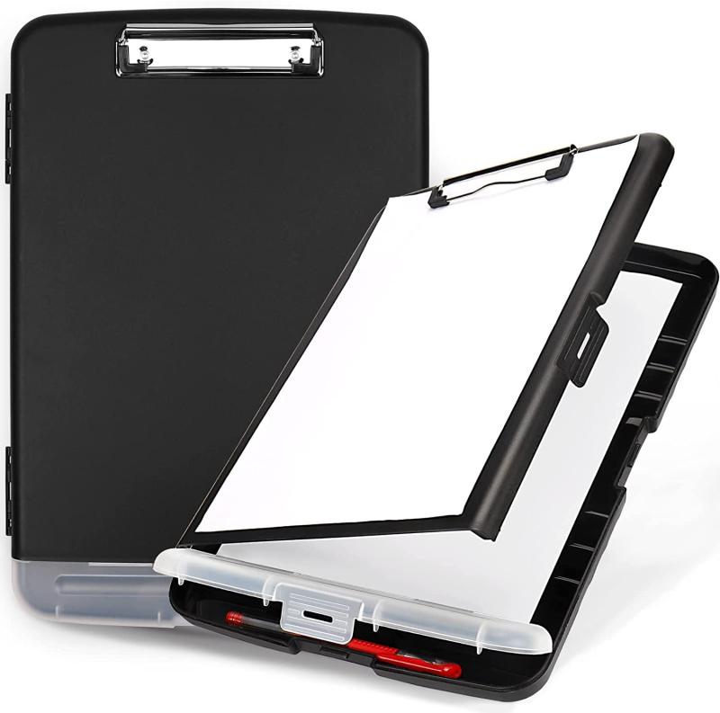 Rakuten - SFLHHDM クリップボード a4 二つ折りプラスチック クリップボード A4 収納 バインダー a4 二つ折り収納付き クリップバインダー オシャレ a4 画板 シンプル メモパッド 書類ケース 丈夫さ 持ち運