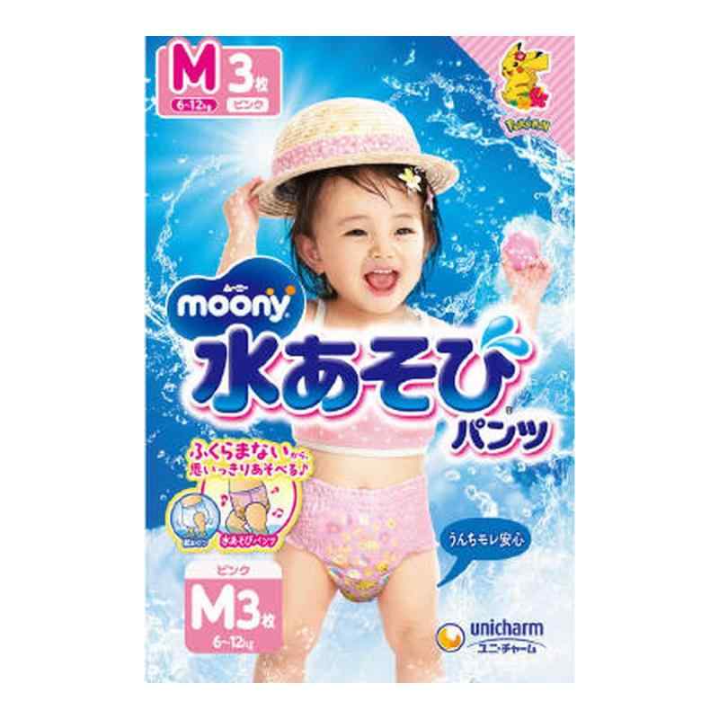 樂天商城 - ユニ・チャーム ムーニー 水あそび パンツ ピンク M 3枚 こども用紙おむつ