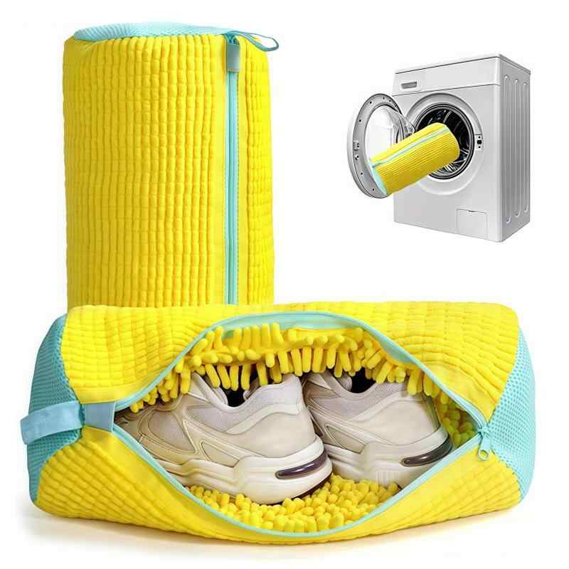 【家事の専門家監修x4枚セット】靴 洗濯ネット 靴用洗濯ネット 靴洗いネット 靴洗濯機 靴の損傷を防ぐ 型崩れ防止 洗濯機対応 上履きスニーカー 家庭用(グレー*2)