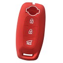 Kinotaka 新型日産専用設計 シリコン製 スマートキーケース 軽EV サクラ アリア 新型 エクストレイル 専用 2022年 最新 キーカバー アクセサリー パーツ (レッド)