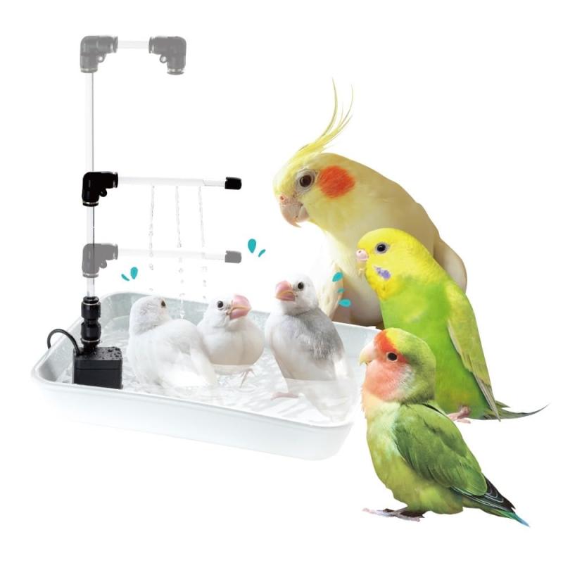 Rakuten - かんたん どこでも ミニシャワー 給水器 シンプル清潔 インコ 水浴び 鳥、猫、小動物に 設計自由自在