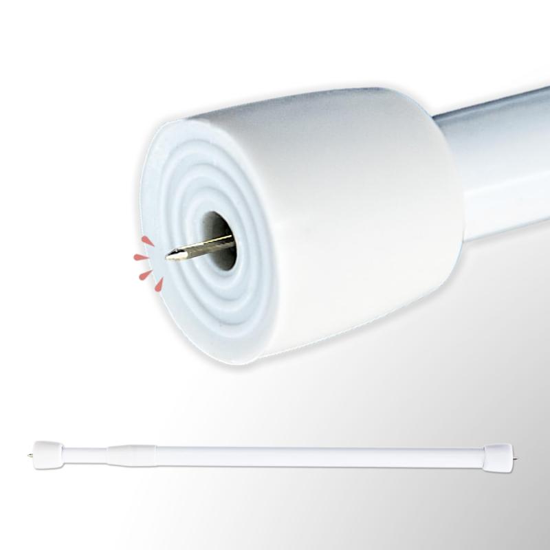 サンゴ つっぱり棒 ピンタイプ【1本】カーテンポール ホワイト 白 地震対策 落下防止 防災 伸縮つっぱり棒 ずれない 窓 ドア 間仕切り つっぱり大輔 どこにでも突っ張れる 有限会社山五