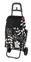 cocoro コ・コロ レップ(Rep) Cocoro(コ・コロ) ショッピングカート フラワー カートセット ブラック 40L 荷物フック 花柄 折り畳み式 ポケット収納 保冷 保温 エコバッグ 買い物 おしゃれ